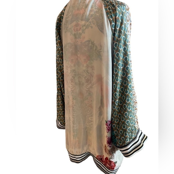Johnny Was silk tropical coat (reversible) NWT (oversized) - Picture 14 of 14